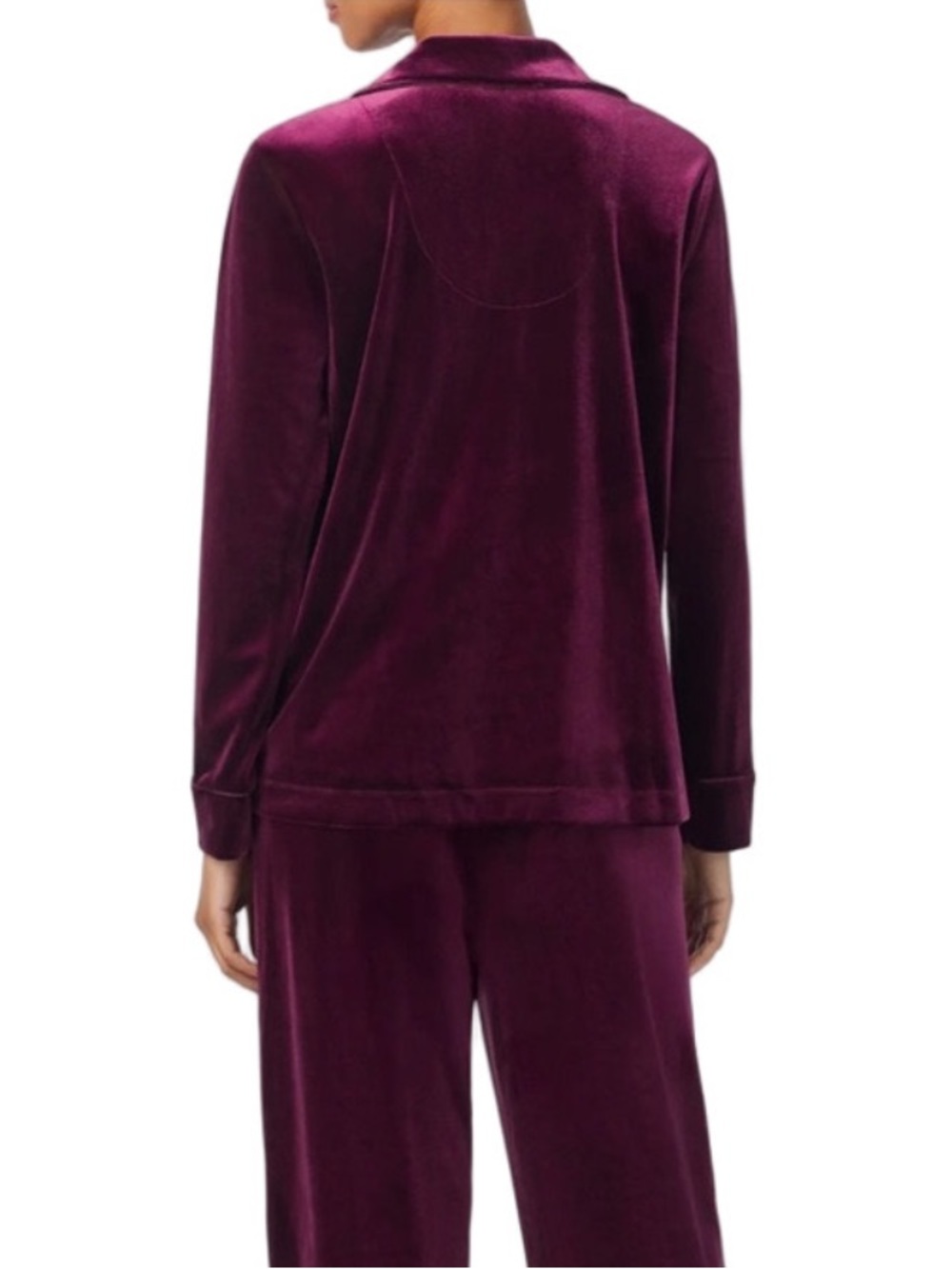 Ralph Lauren Velvet Pajama Top - Wine - Picture 2 of 2